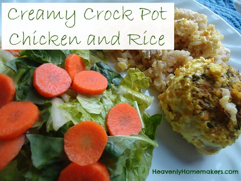 Creamy Crock Pot Chicken and Rice