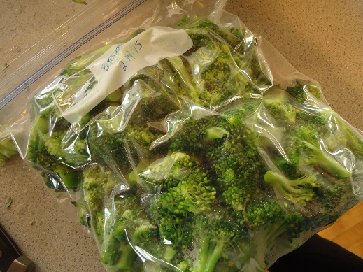 ... with blanched, cooled, and dried broccoli. Freeze for up to 6 months