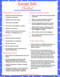 Here's Your Free Garage Sale Printable! | Heavenly Homemakers