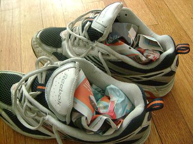 Stuff Your Wet Shoes with Newspaper